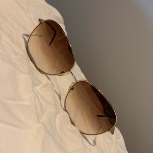 See Eyewear Gold and Brown Sunglasses